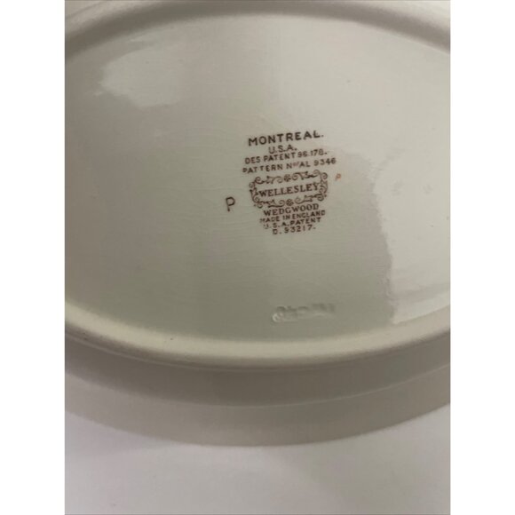Wedgwood Wellesley Pattern Oval Serving Bowl White With Floral Design 13" - Picture 5 of 8